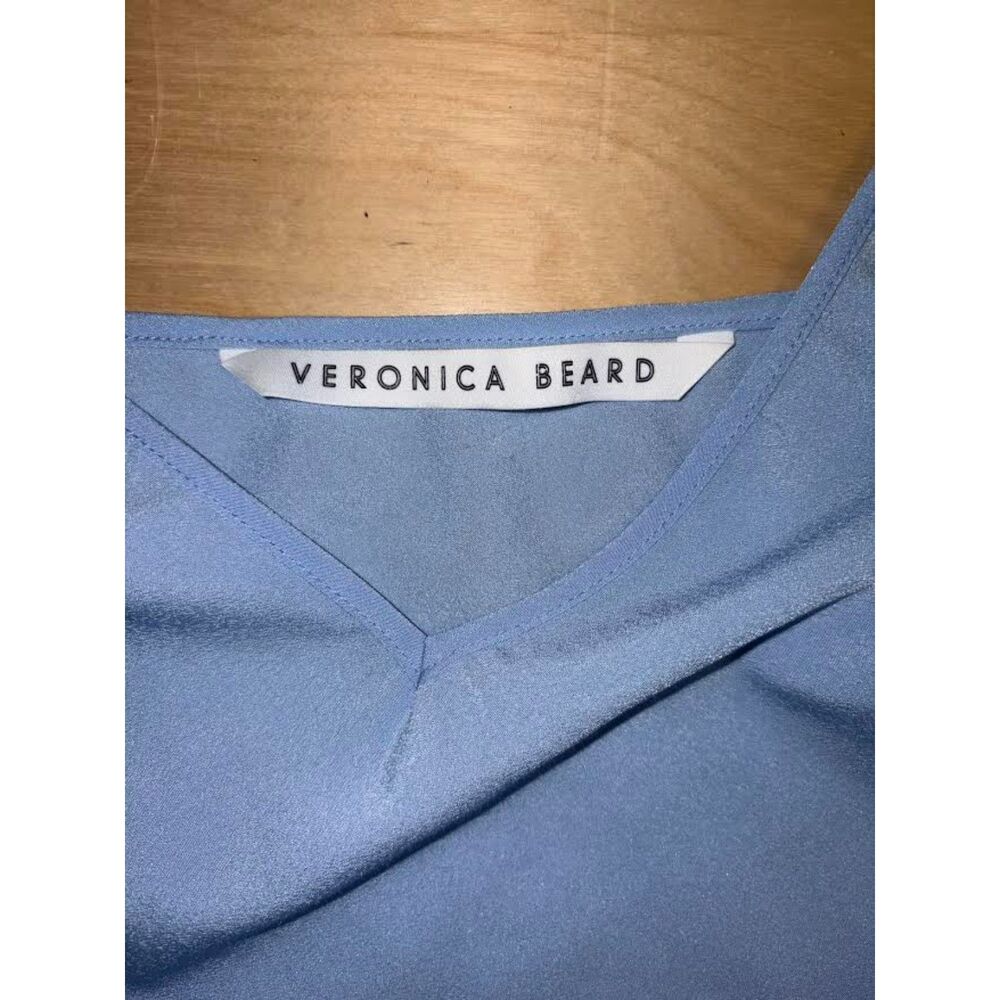 Veronica Beard Silk Light Blue V-Neck Cropped Camisole Top - Picture 2 of 8